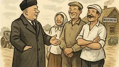 Dowcip: Chruszczow zajeżdża do kołchozu...